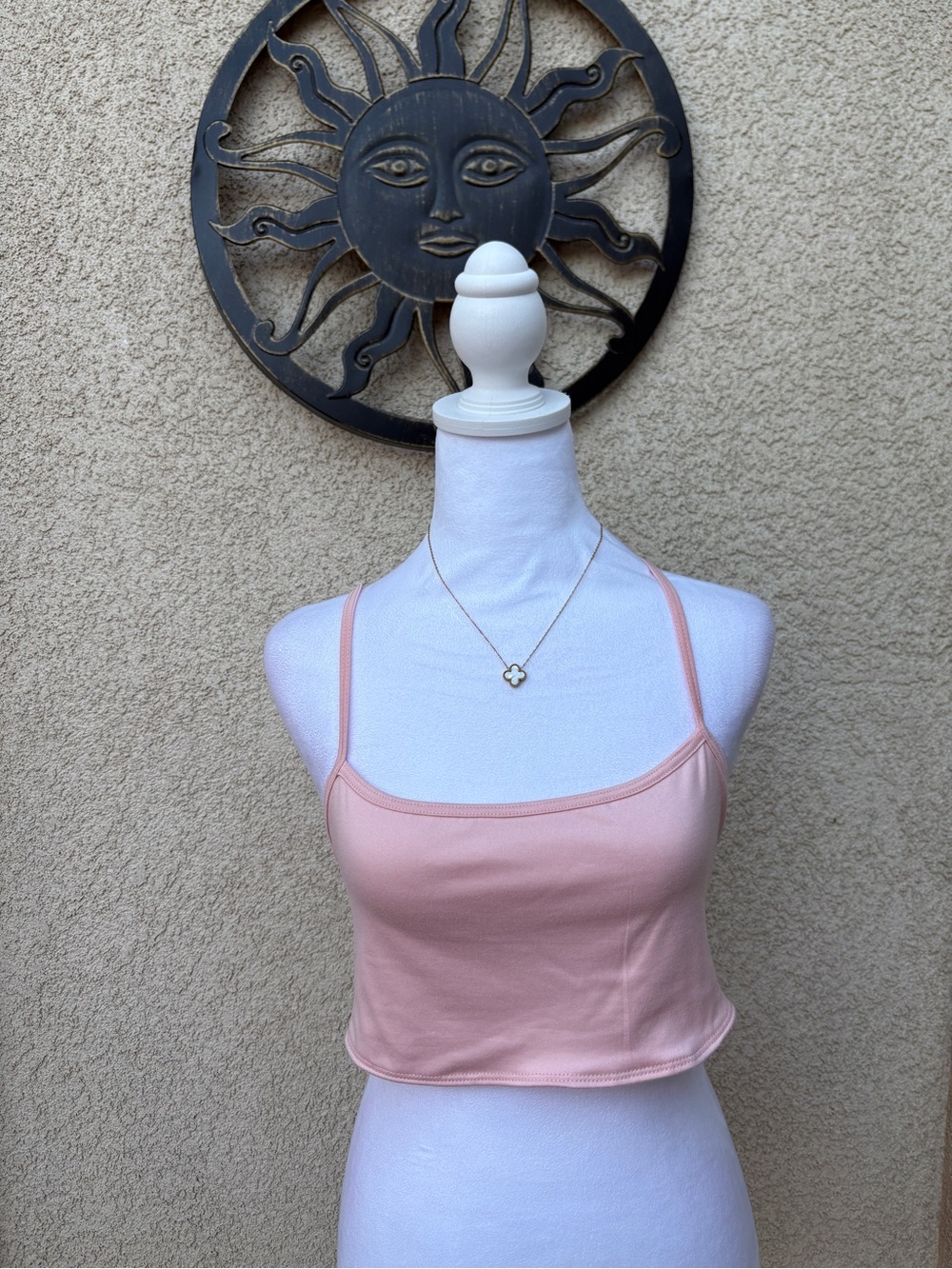 Jova Baby Pink Buttery Soft Unlined Bralette Crop Top Basic Layering